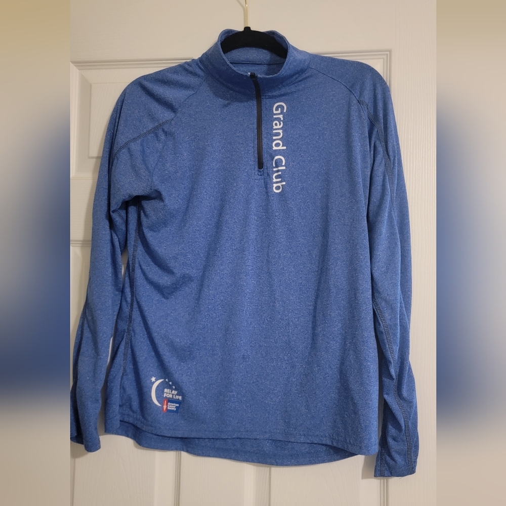 American Cancer Society Grand Club 3/4 zip pullover.